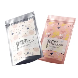 In Stock 3 Side Seal Resealable Smell Proof Metallic Mylar Ziplock Black Holographic Aluminum Foil Zip Lock Plastic Bag Small