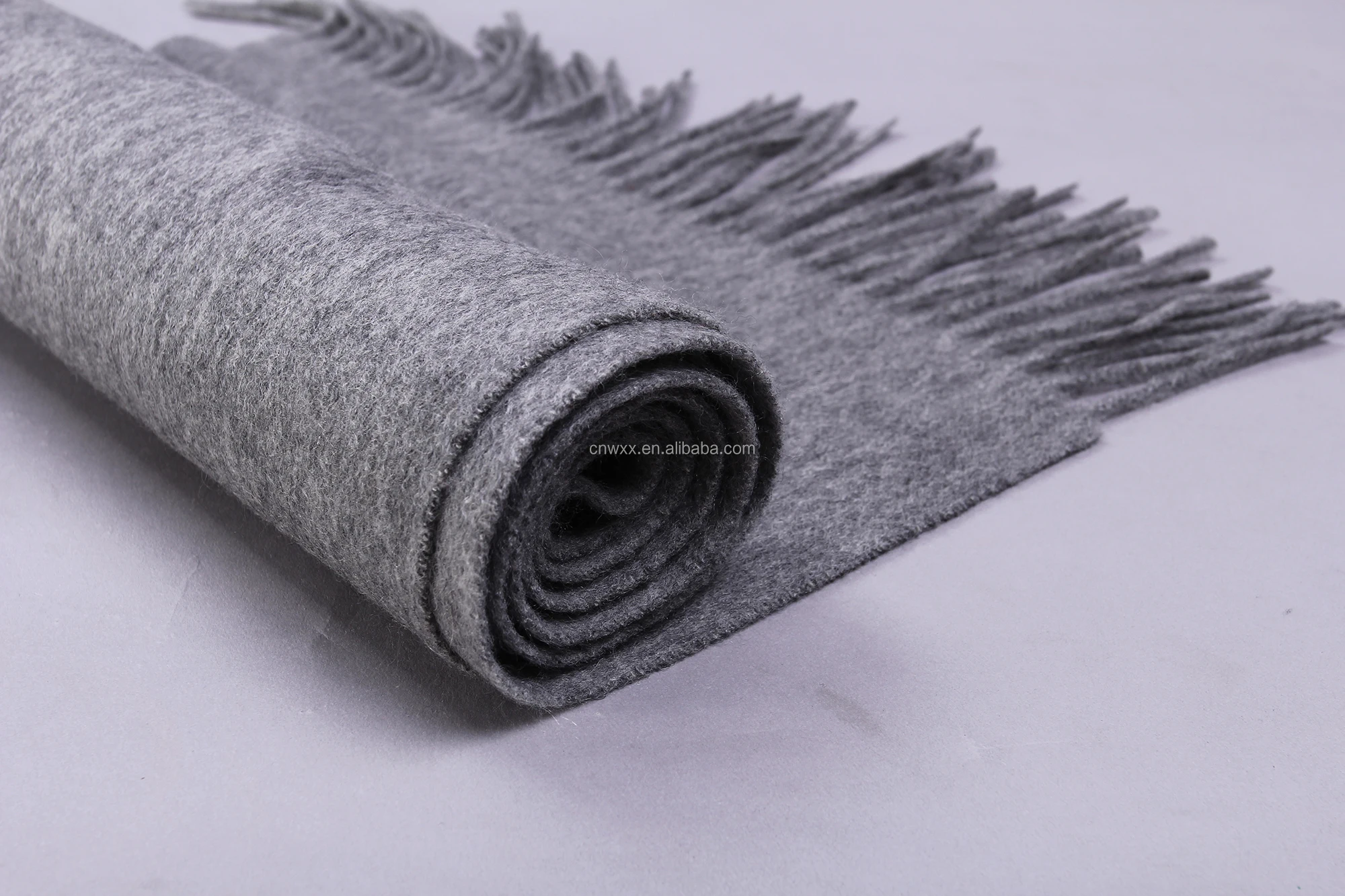 Wholesale Luxury Long Wool Scarf Inner Mongolia Winter Cashmere with Full  Double Fringe Printed Design for Men and Women