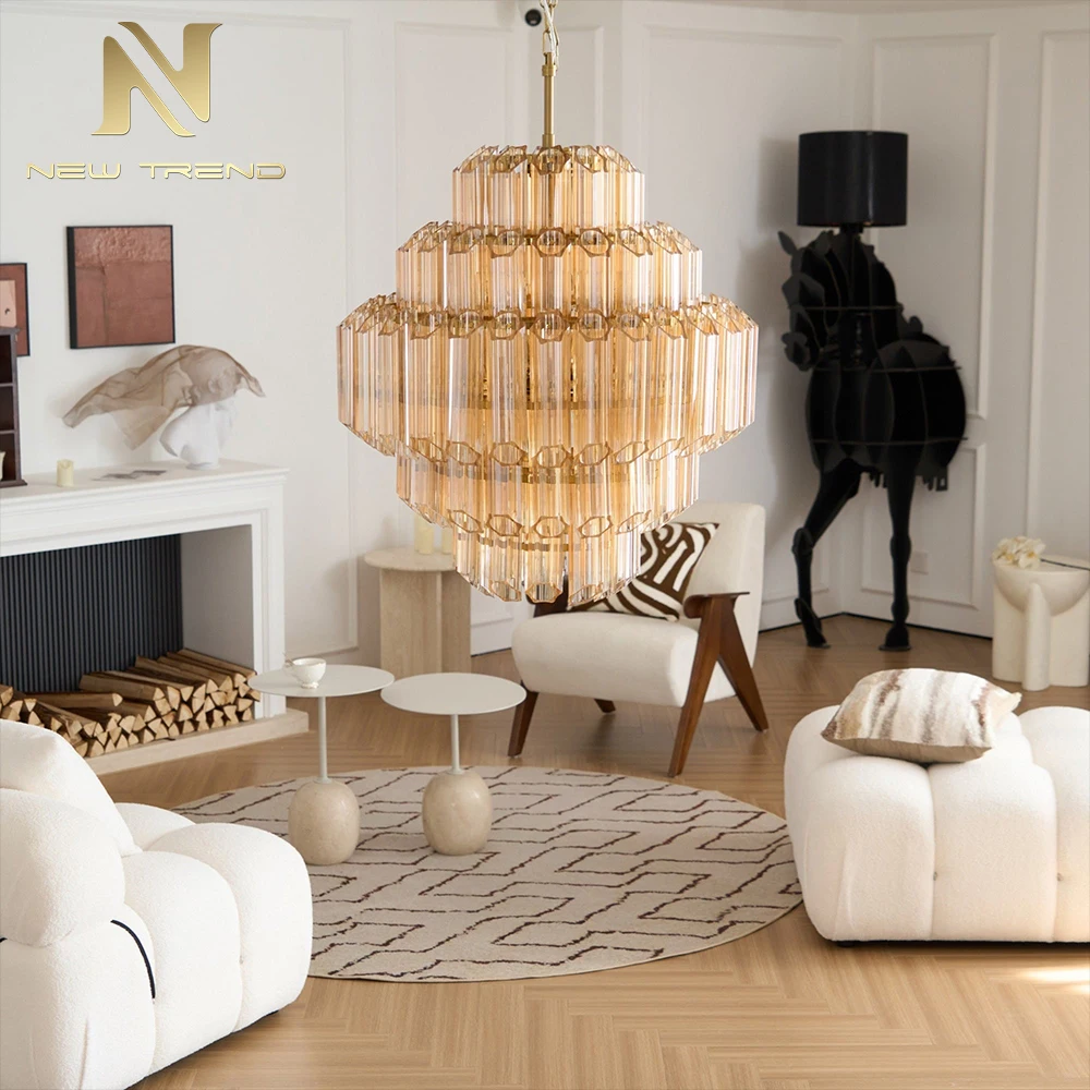 CPL-452 Large Custom Murano Glass Chandelier – High Ceiling Decorative Art Lighting for Hotel & Villa Project