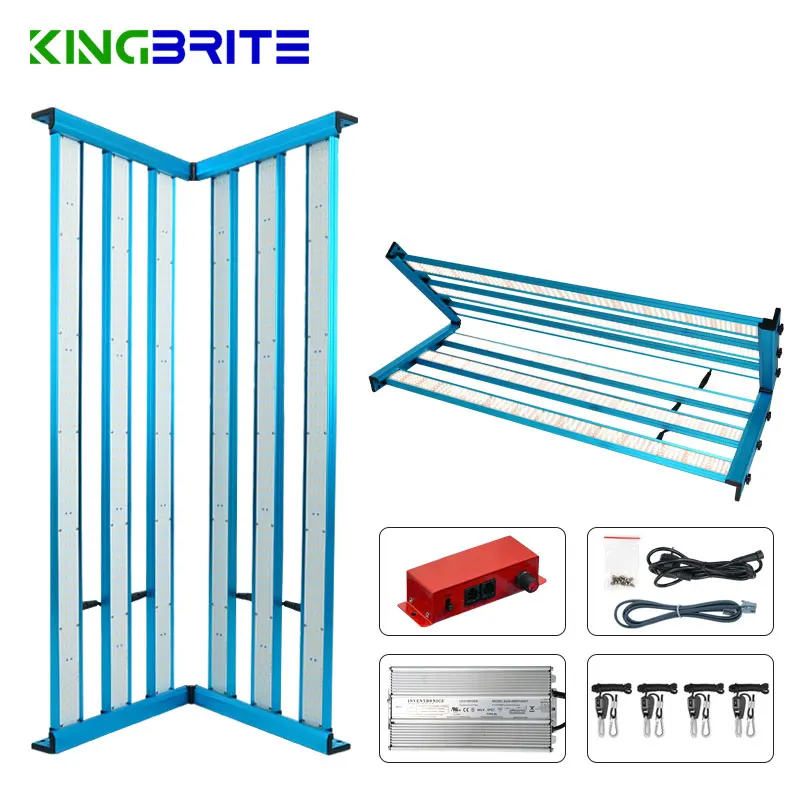 High PPFD KingBrite 480W LED Grow Lights Bar - Full Spectrum