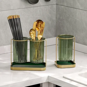 Wall-Mounted Chopstick Holder Kitchen Countertop Chopstick Organizer Drainage Storage Box Chopsticks Knife Fork Spoon Pot