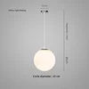 Diametro 25 cm-luce calda