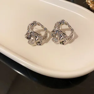 Wholesale Earrings Irregularly Shaped Hollow Ear Stud Trendy Earrings Women's Jewelry Classic Wedding Party Earrings