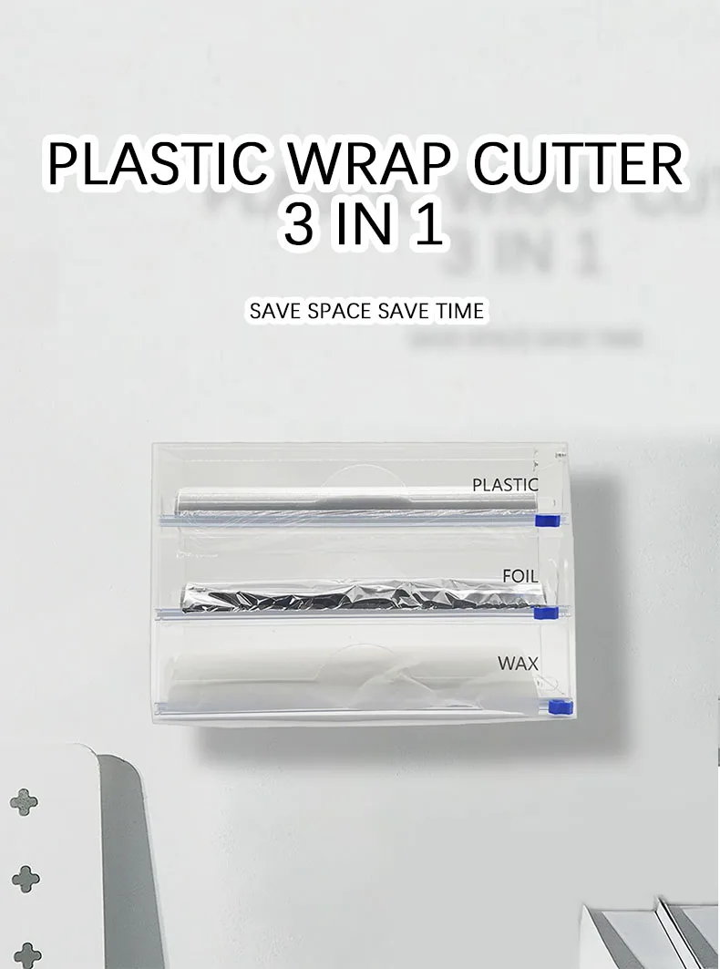 Factory Outlet kitchen tool plastic dispenser cling film slider cutter cling film cutter