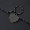 Llavero con cruz de corazón de 30 mm, negro