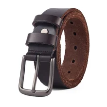 Custom Brand Top Grain Leather Belt Men High-grade Fashion Pin Buckle Genuine Leather Belt