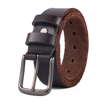 Custom Brand Top Grain Leather Belt Men High-grade Fashion Pin Buckle Genuine Leather Belt