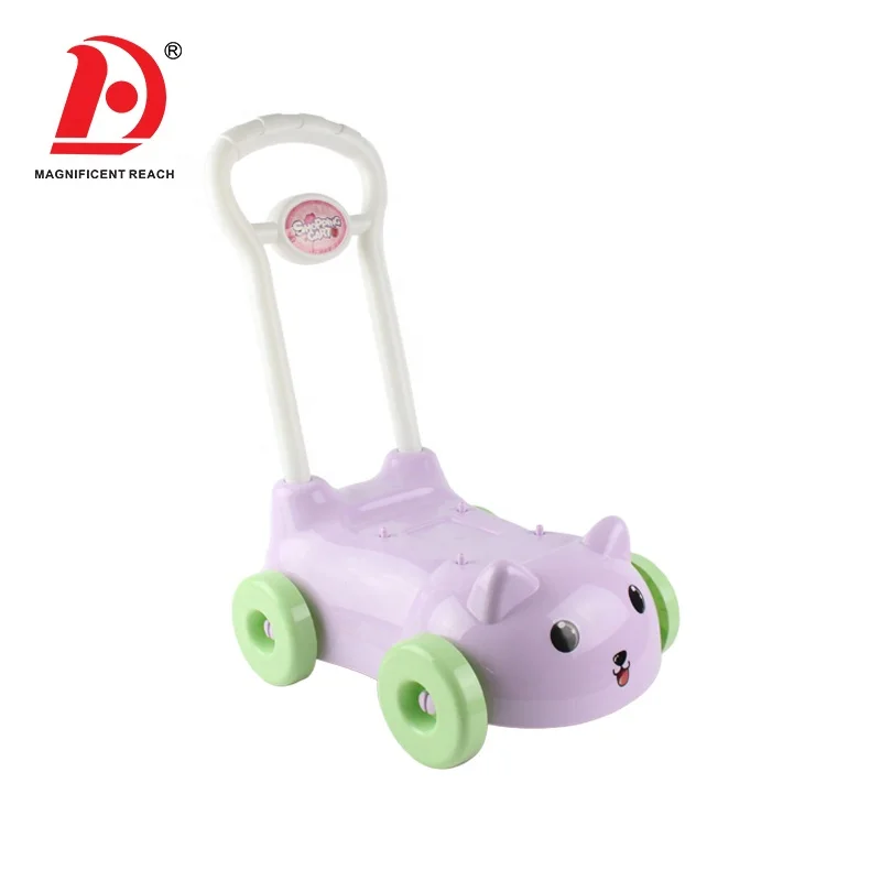 
 HUADA 2019 девочки ролевые игры Пластиковые Мультяшные тележки детские игрушки продуктовые тележки с фруктами  