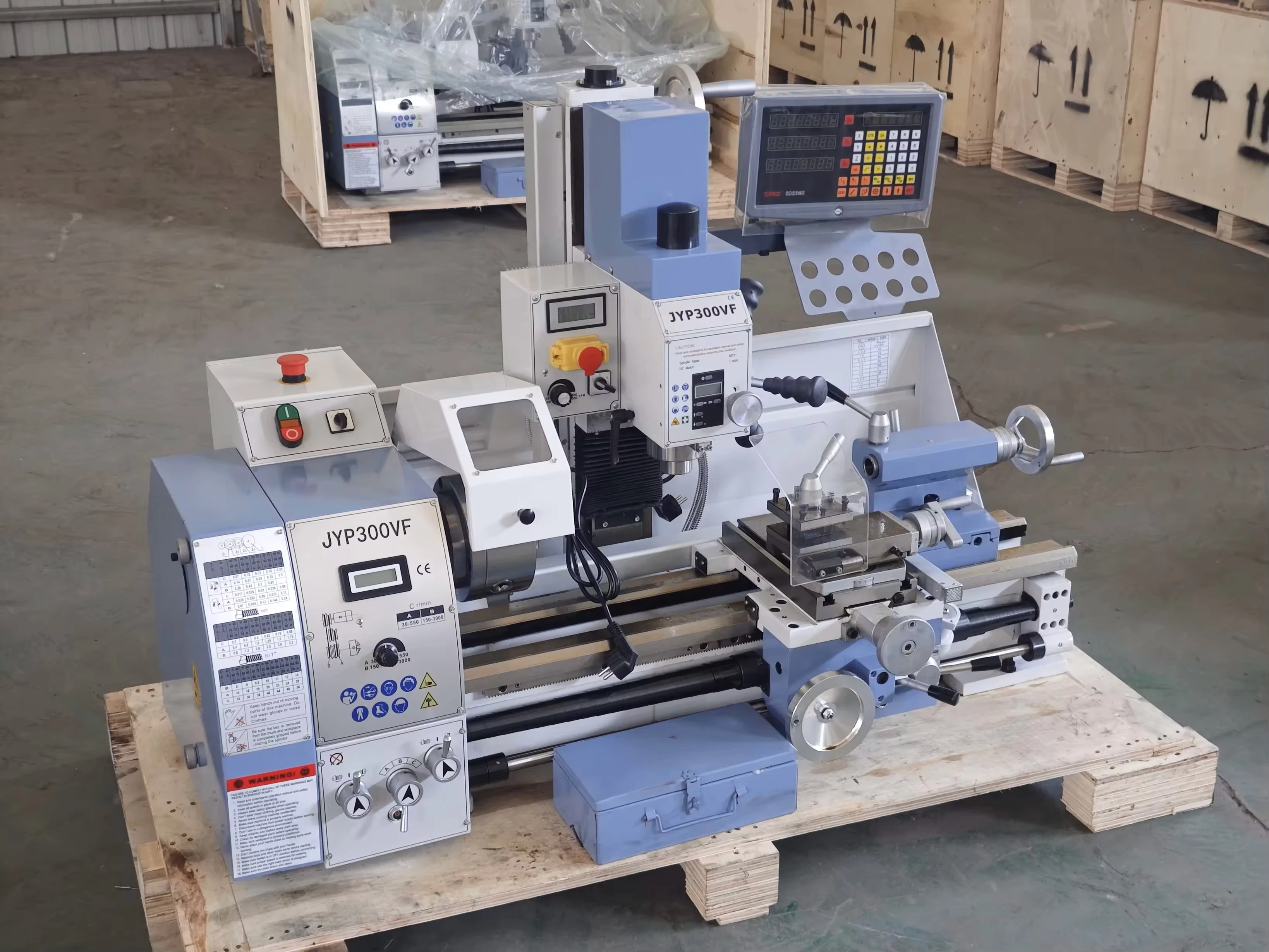 JYP300VF Mini Lathe Milling Machine - Manual Metal Turning