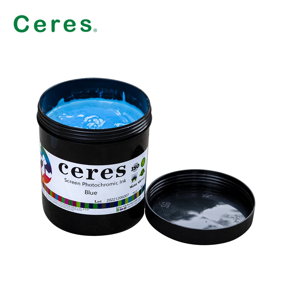 Photochromic Ink for Screen Printing Red/Yellow/Blue/Purple/Orange,water Based Ink for Clothing