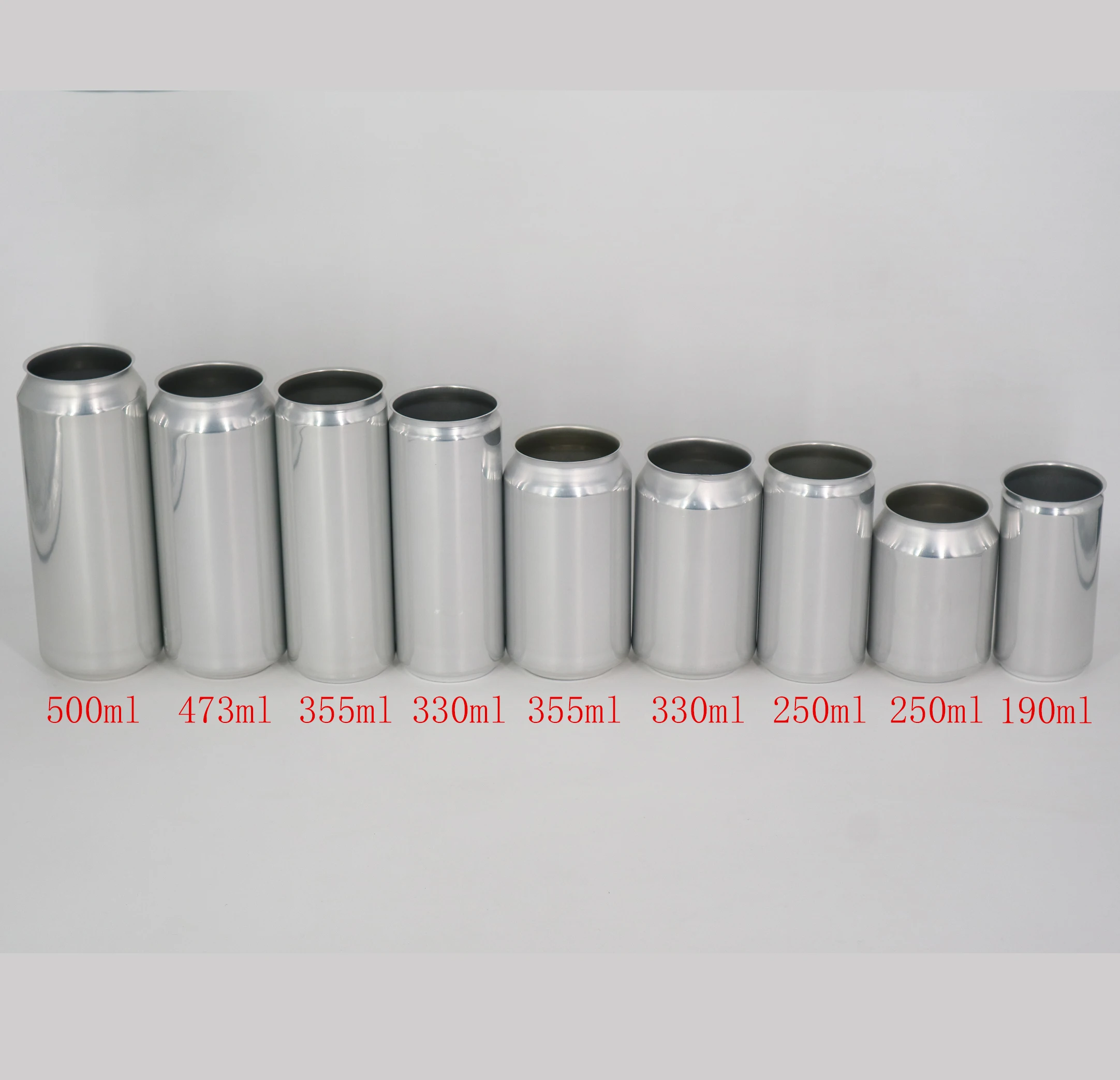 250ml 330ml 355ml 473ml 500ml Soft Drinks/Energy Juice Beverage Beer Drink Custom Printed Aluminum Cans