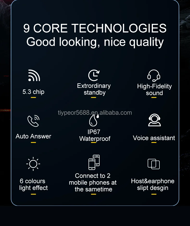 product tiypeor long standby rgb light effect waterproof wide call range motorcycle helmet earphone with half face motorcycle helmet-2