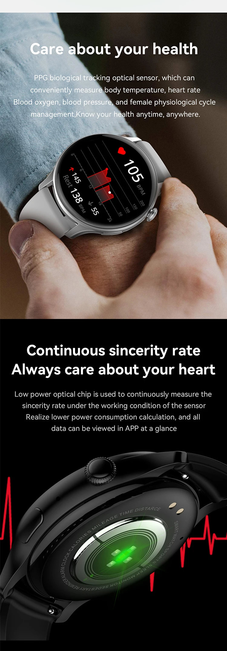 2023 AMOLED Luxury Smart Watch for Ladies - 1.43