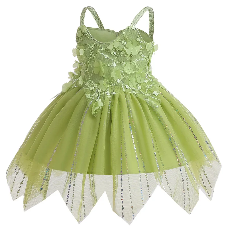 Peter Pan Tinker Bell Costume Princess Dress for Girls Cosplay ...