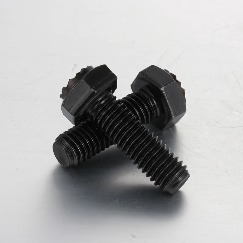 product wholesale factory price hex bolt carbon steel black oxide with serrated head-44