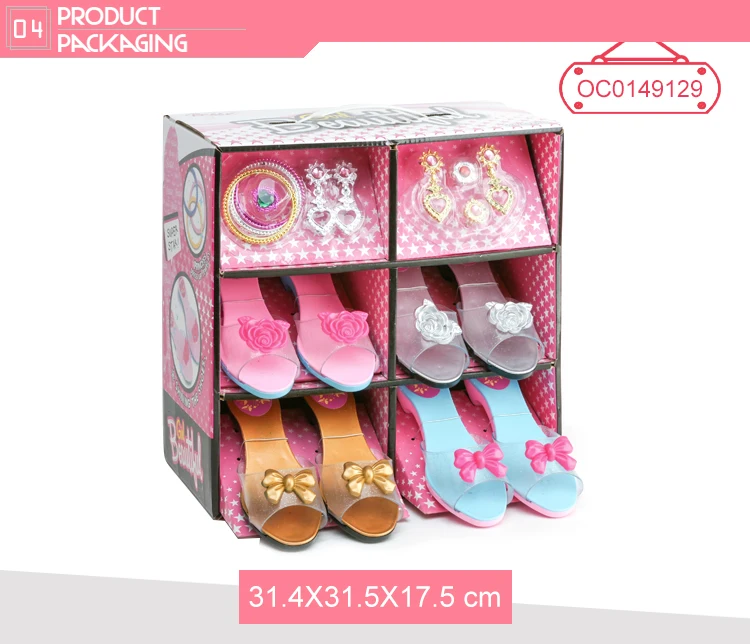 Deguisement Princesse Fille 4 Ans Jouet Princesse - 4 Paires De Chaussures & Bijoux Pour Filles 3-6 Ans | Cadeau Anniversaire Noël Costume Princesse Avec Bijoux