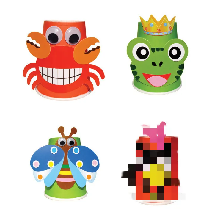 Children's Intellctual Toys Toddler Paper Craft Art Kit 12pcs Diy