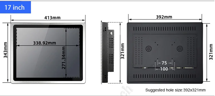 15''Android N2930/4GB LED Industrele POE Monitor Aluminium Volledige Verzegelde IP68 Waterdichte Computer Industrial Panel PC