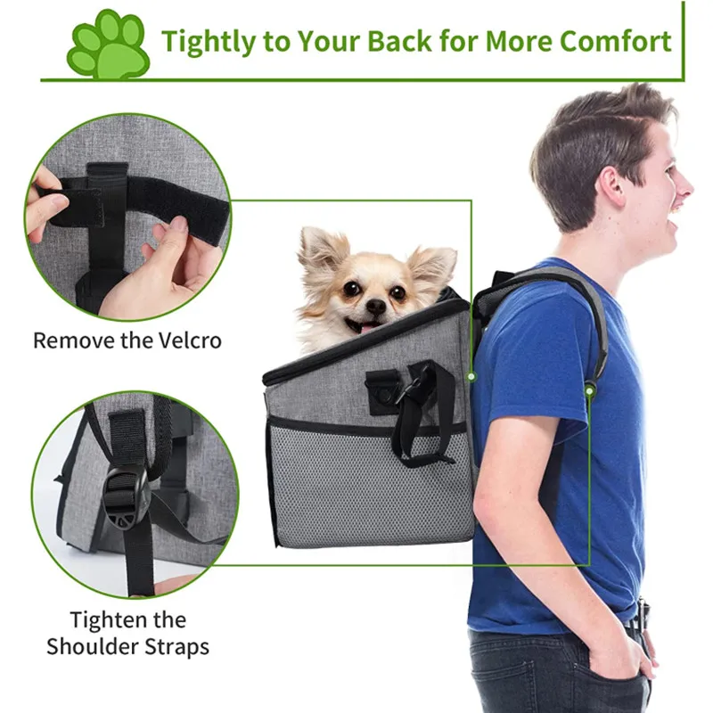 Pet Bicycle Carrier Bag Safe Travel for Small Animals