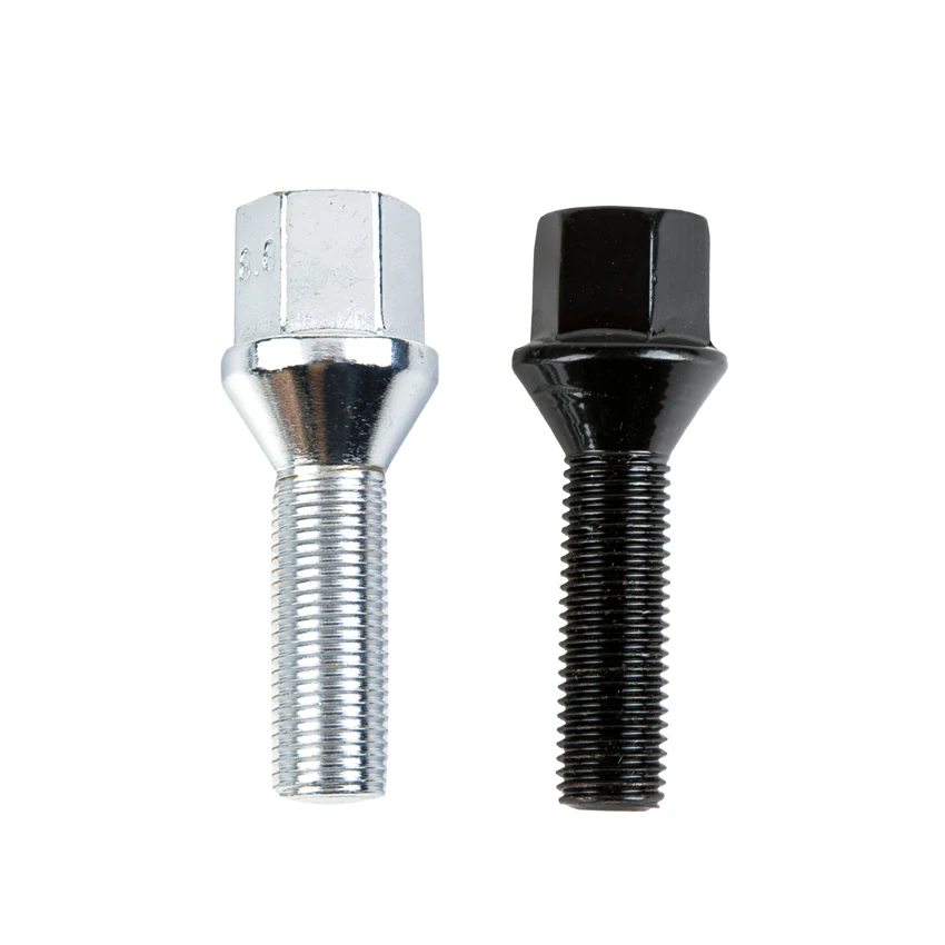 Wheelsky Popular Knurl Chromated Wheel Studs Hex Lug Bolts Nuts