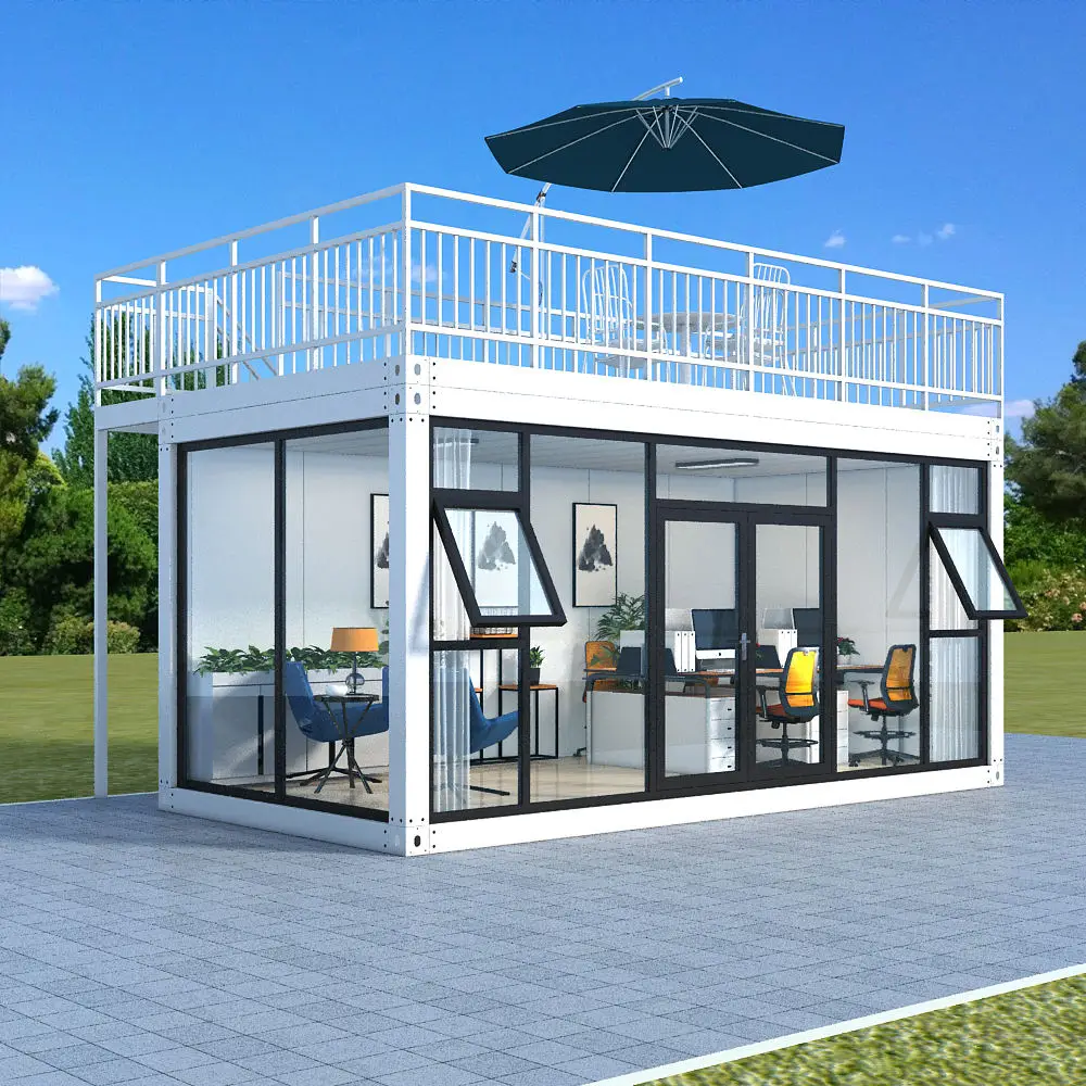 Კომპაქტური ლუქსური მზადყოფილი პორტატიული მონტაჟის შესაძლებლობით გემის კონტეინერისგან დამზადებული მზადყოფილი სახლი ბუტიკ სასტუმროებისთვის