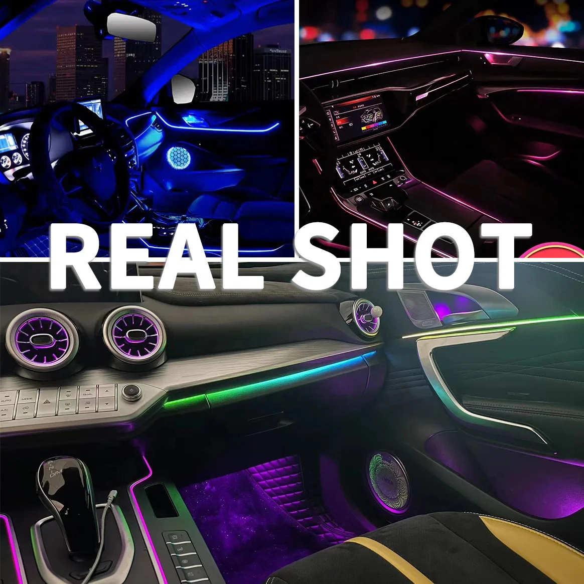 18 in 1 RGB Car Atmosphere Lights Dynamic Led Ambient Light Car