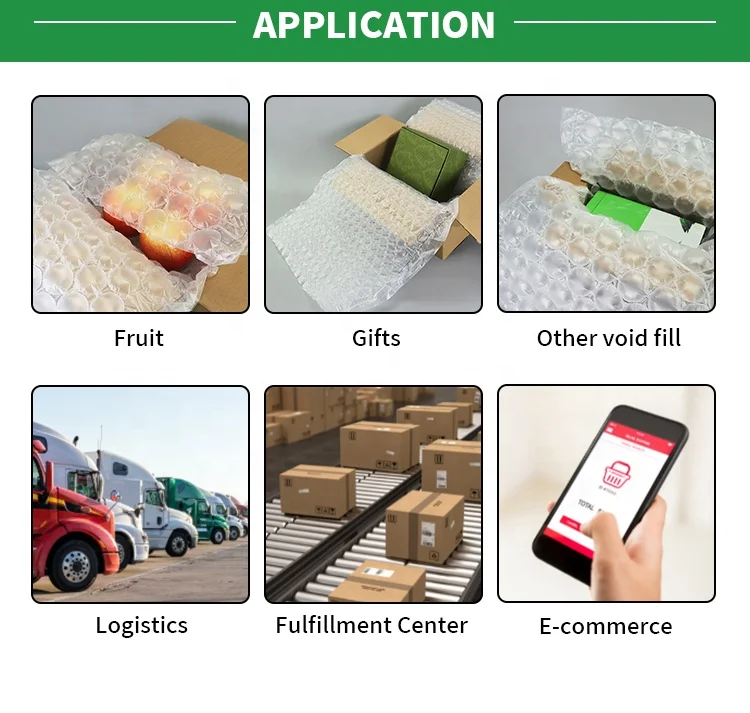 600m/roll Recyclable Plastic Air Filling Packing Film Cushioning Pillow