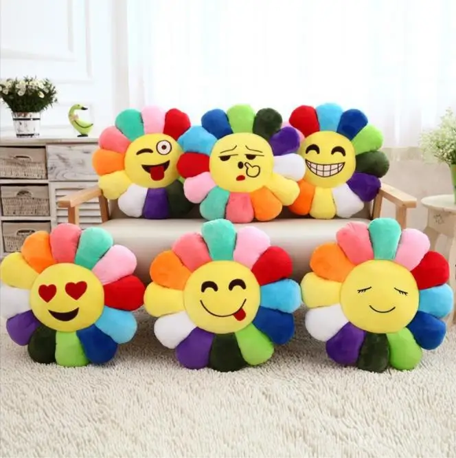 Factory Direct Colorful Sunflower Petals Plush Cushion Expression Waist  Cushion Smiling Face Flower Pillow - Buy Car Neck Pillow For Driving  Life,Custom Travel Pillow,Cartoon Plush Expression Cushion Product on  