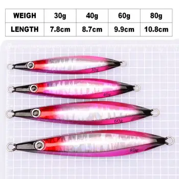 30g 40g 60g 80g Luminous Fast Jigging Lure Metal Jig Bait Saltwater Artificial Fishing Jigs – Metal Jig – view 4