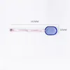 Cucchiaio blu da 16 cm con manico rosa