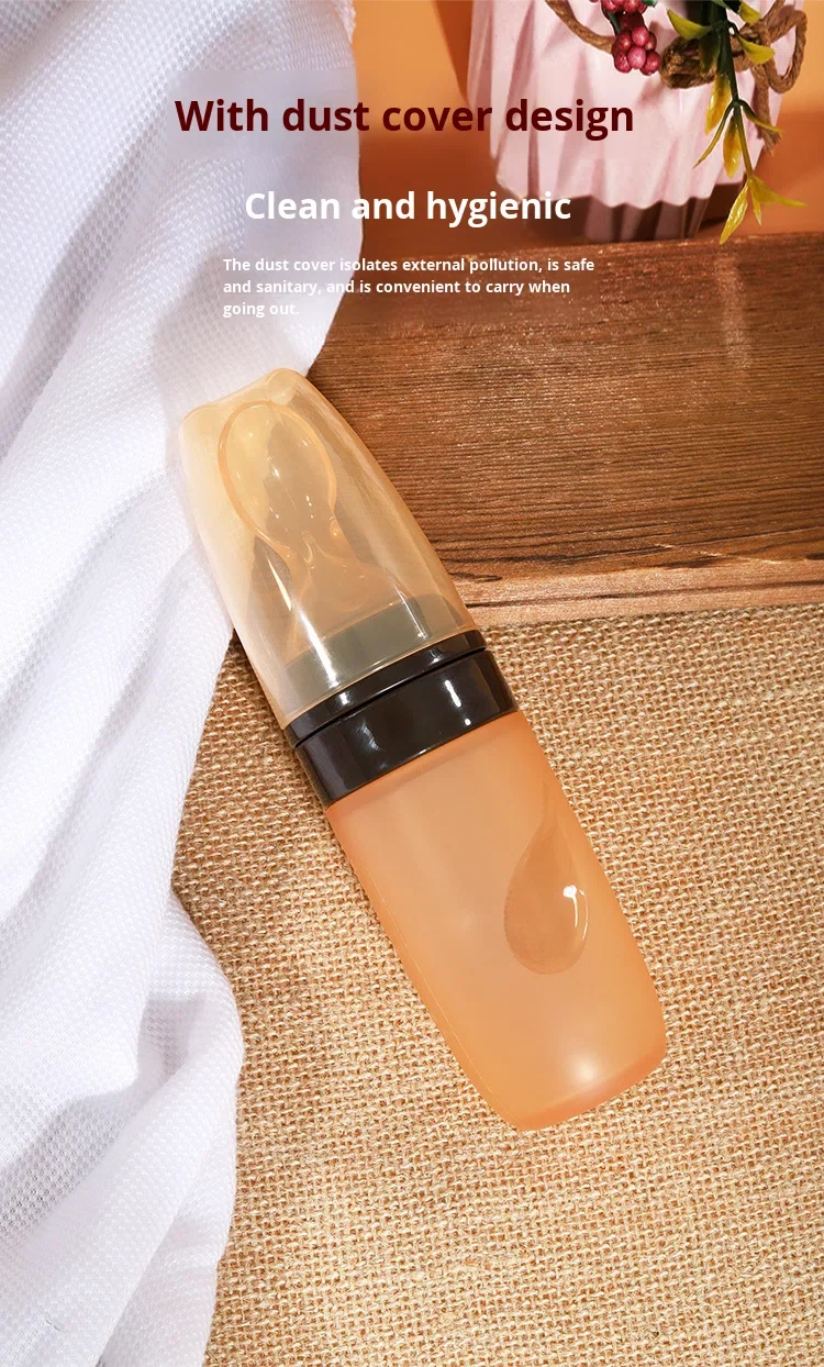 Children's Soft Silicone Rice Cereal Spoon for Baby Bottle Infant Feeding Convenient Squeeze Design for Comfortable Infant Food supplier