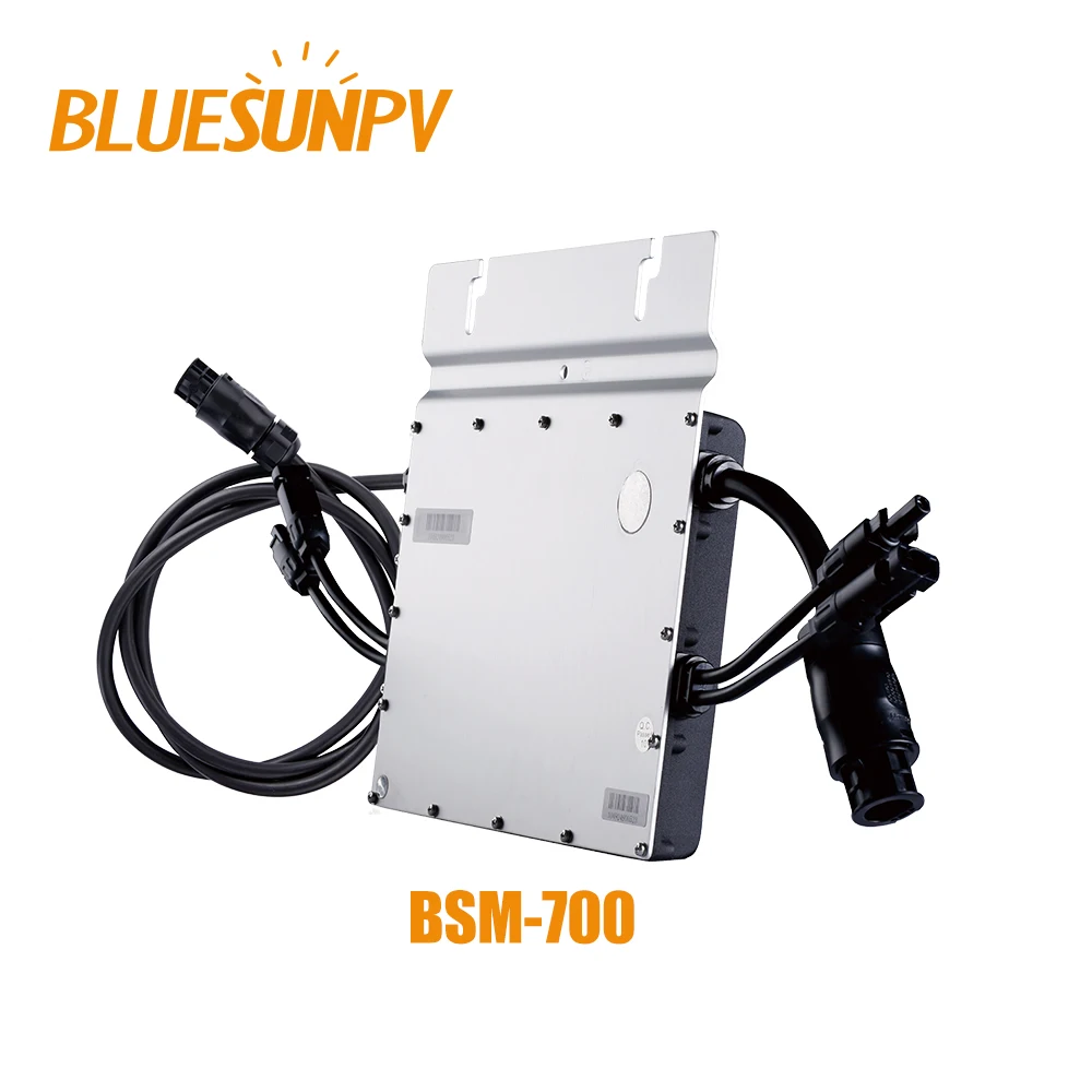 Bluesunpv 500W 600W 700W Grid Tied Mini Solar Inverter Factory Price Mirco Solar Inverter 15 Years Limited Warranty