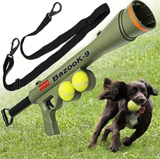 Best Hyper Interactive Dog Toys Pet Ball Launcher Gun Thrower Load