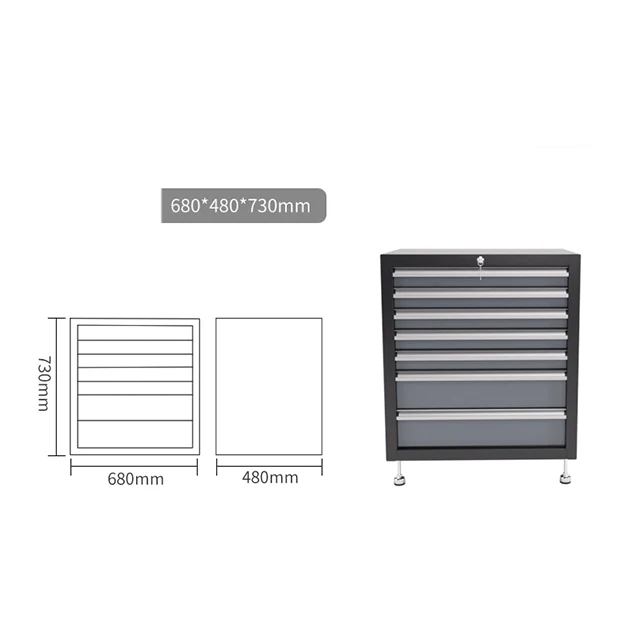 Metal Garage Combined Tool Cabinet Workstation Mobile Tool Trolley ...