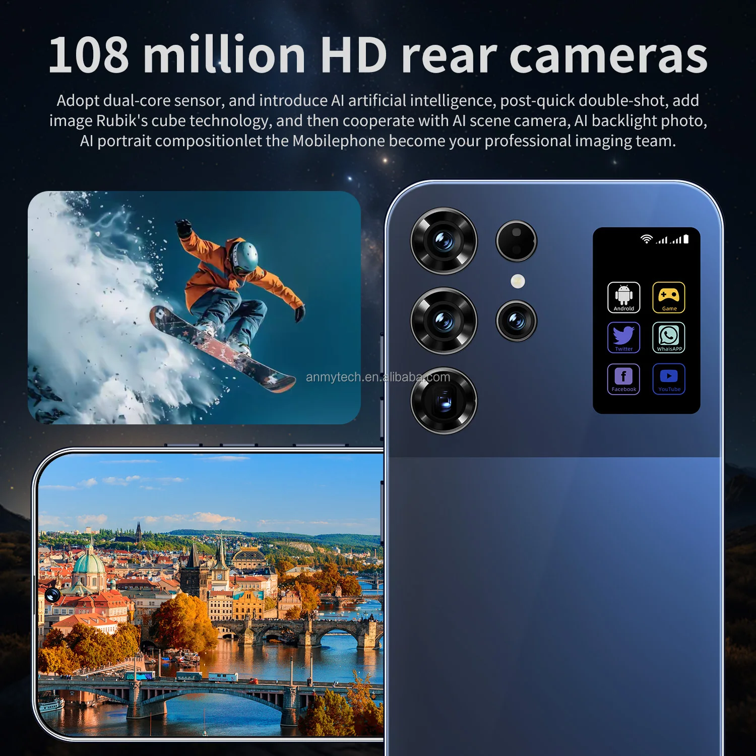 2025 Best Selling S26 Ultra 5G Smartphone High Configuration Deca Core 16+1TB Unlocked 2K HD Spanish Wholesale Smart Mobile