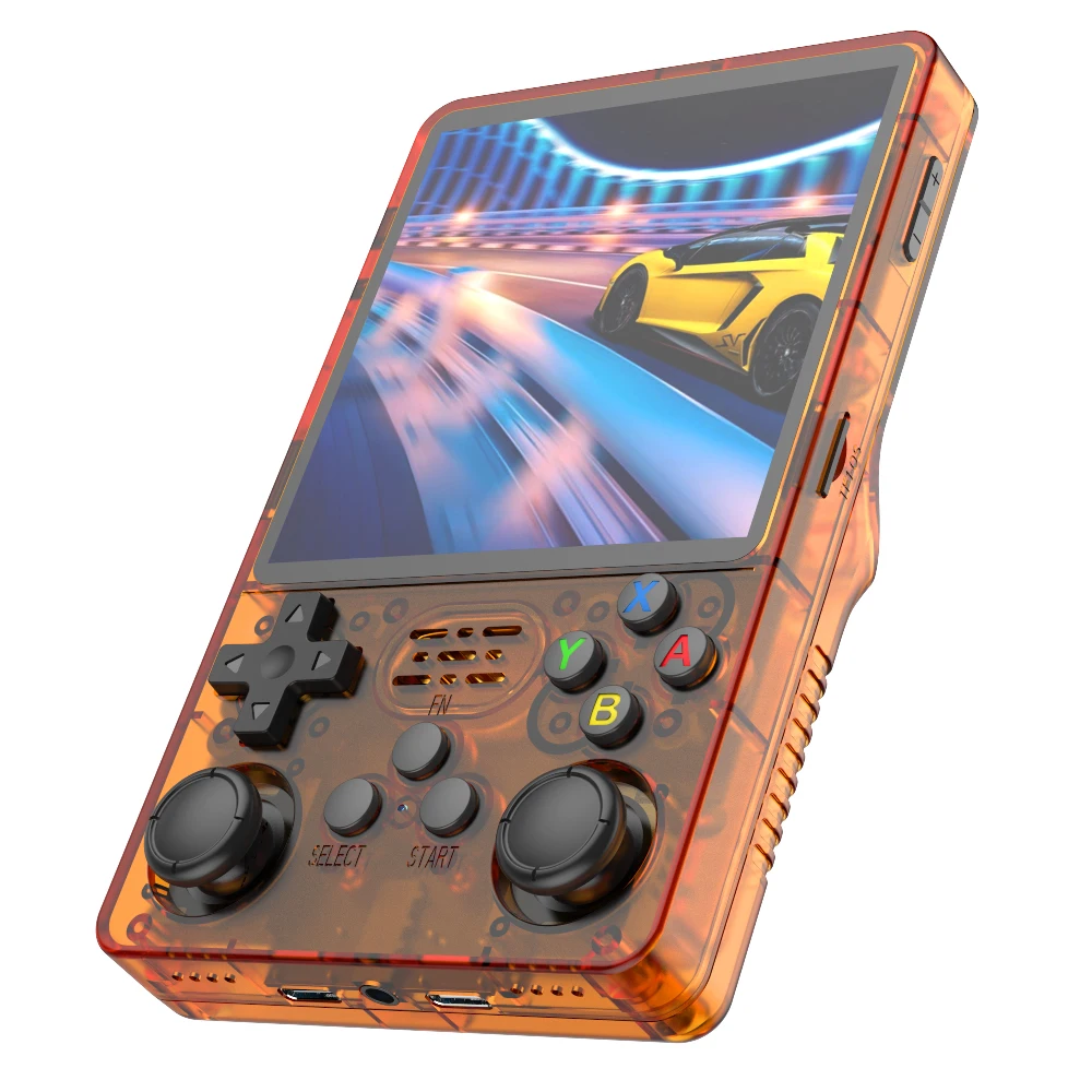 Console Rétro Portable R36S - Écran IPS 3,5'' 640x480, 64 Go, 20 000+ Jeux, Système Linux, Processeur Quad-core - Rouge - Cadeau Idéal