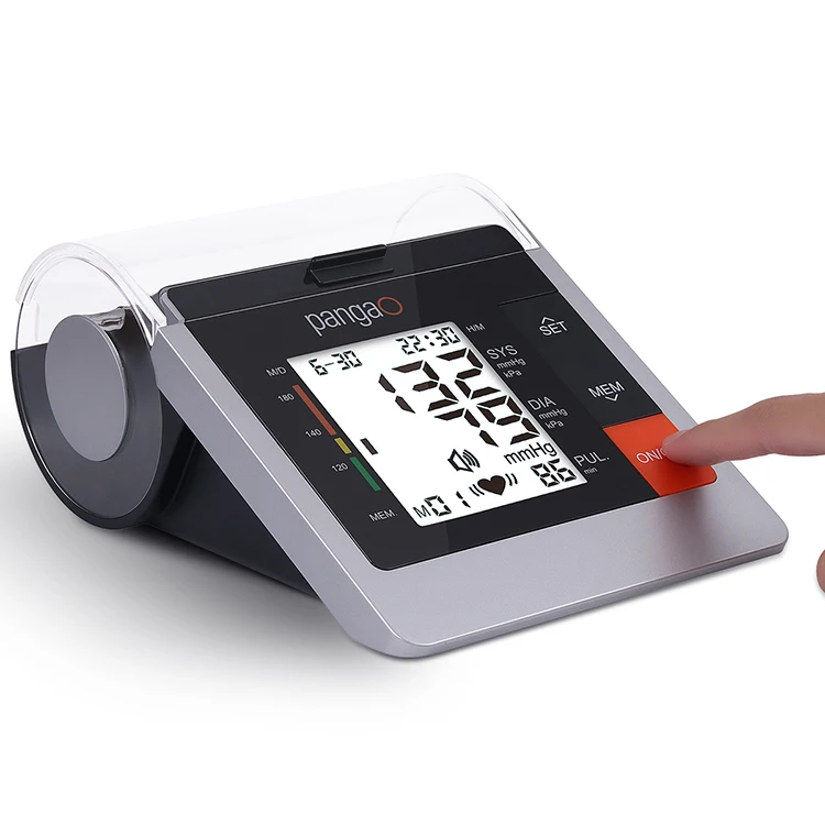 Digital Large Lcd Display Fuzzy Logic Digital Upper Arm Bp Machine Blood Pressure Monitor With Ecg and Voice Function