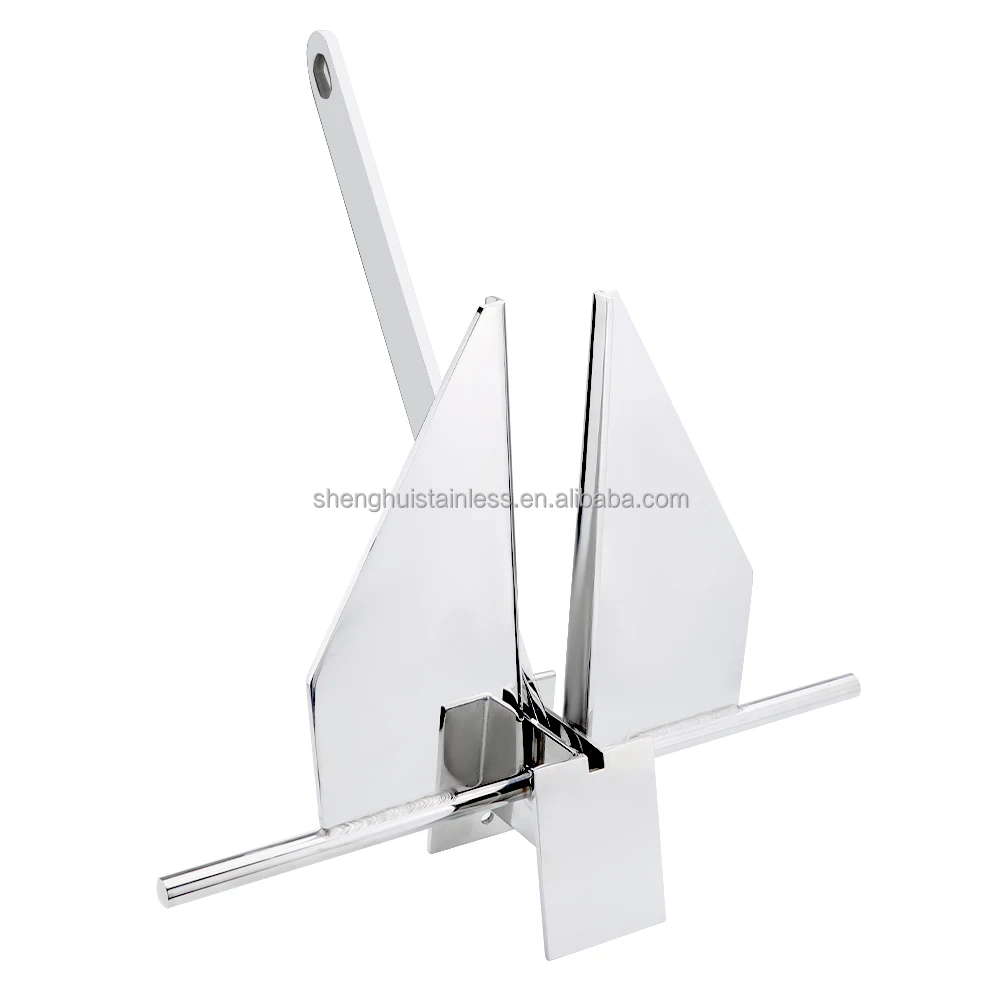 Âncora Marítima Danforth de 150 kg Direto da Fábrica em Aço para Barco/Navio, Âncora em Aço Inoxidável para Águas Rasas