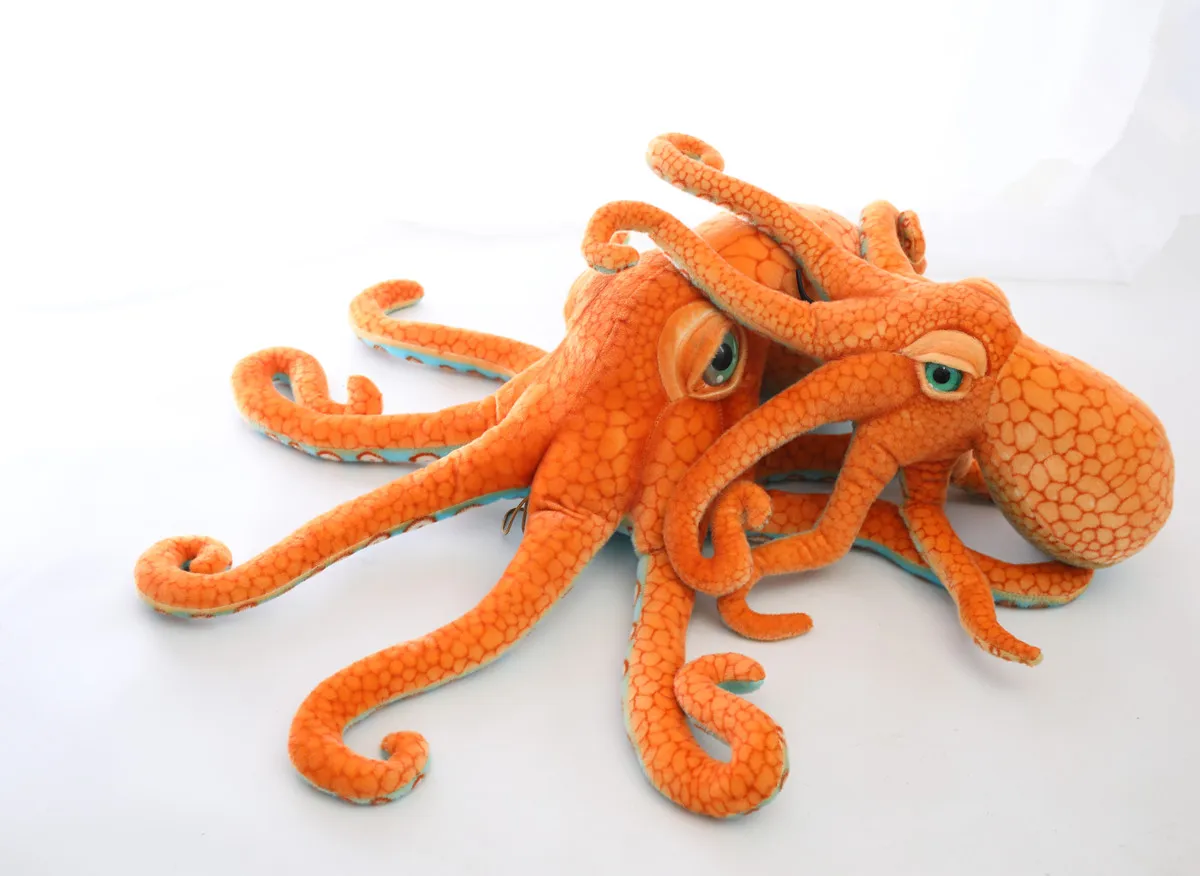 Realistic Sea Life Big and Small Two Size Octopus Plush Toy
