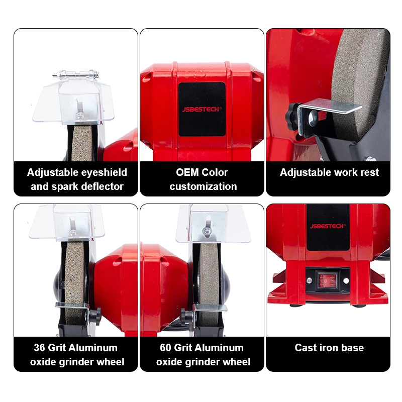 MD3215F Cheap Price 6 Inch Bench Grinder Polisher