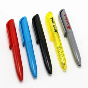 Popular Promotional Mini Short Cheap Advertising Plastic Ballpoint Pen Twist Hotel Pen Airline Pen with Custom's logo