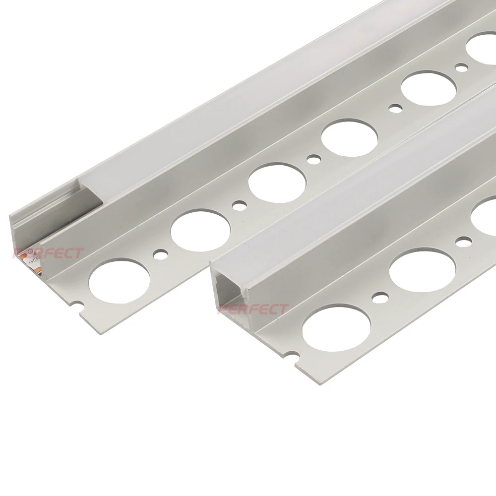 Drywall Recessed Single Wing Plaster Profile] Led Aluminum Profile for Ceiling Wall Gypsum Strip Led Channel