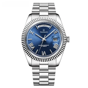 Custom Logo Miyota 8285 Movement Luxury Calendar Week Automatic Watches Casual Waterproof Luminous Mechanical Watch Men