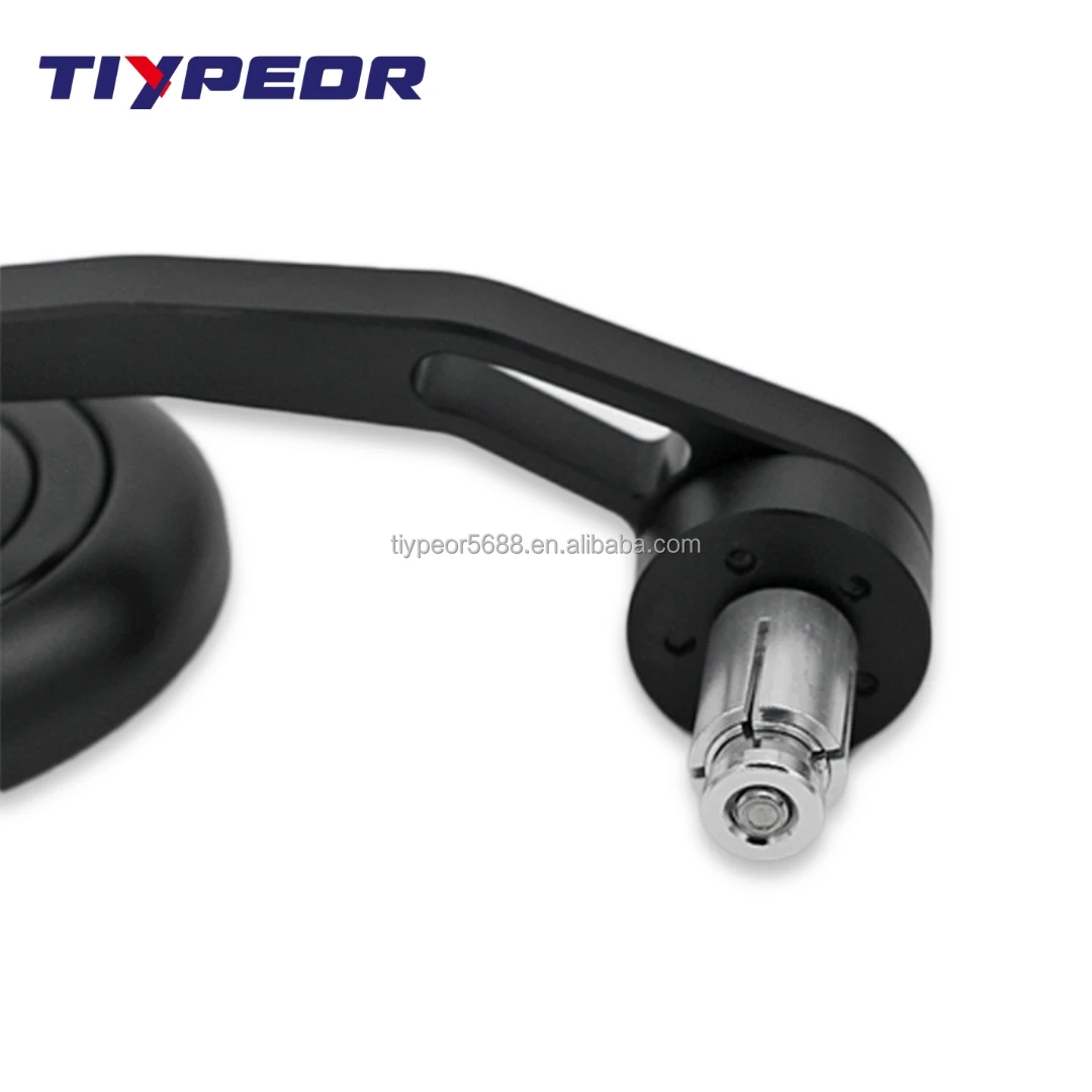 product tiypeor motorcycle vintage aluminium alloy modified motorcycle mirrors adjustable rotating side end bar rearview mirror-8