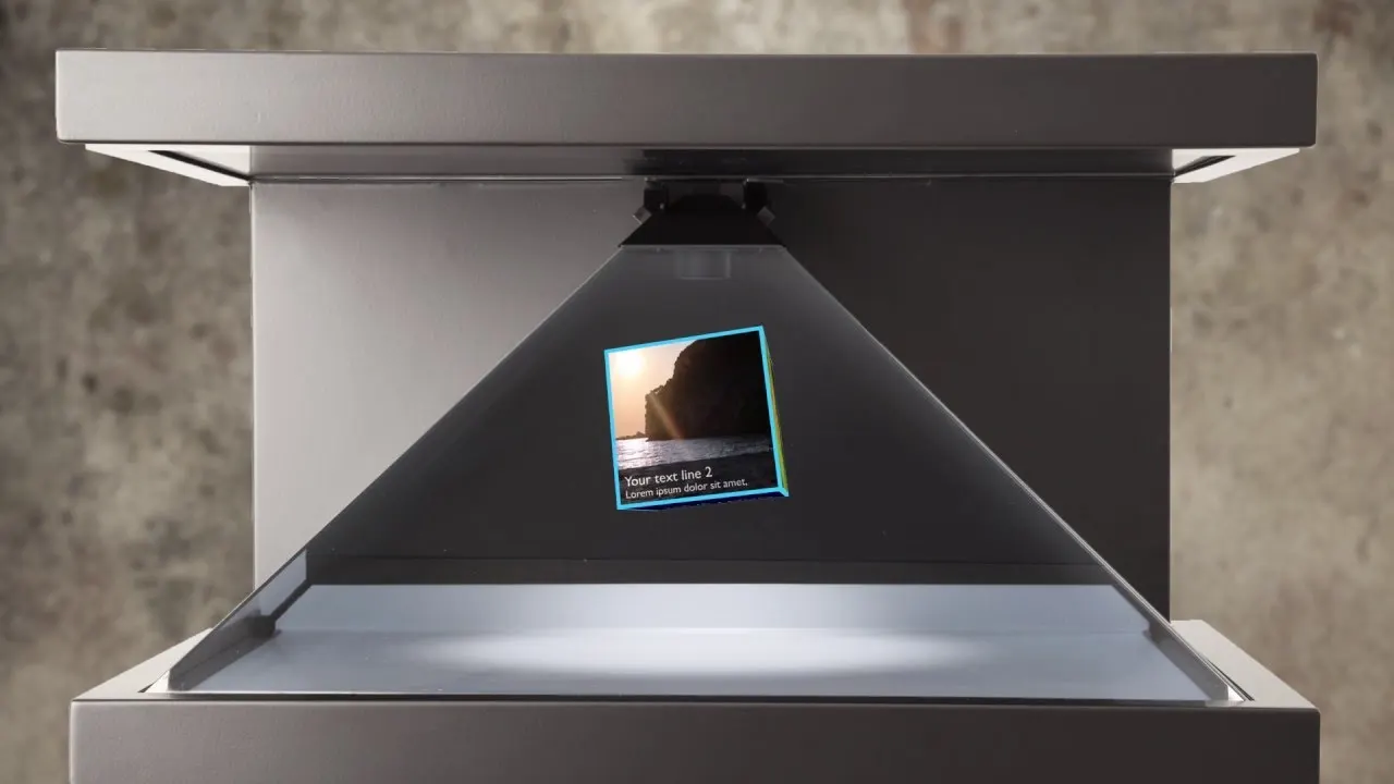 270度42インチ3Dホログラムディスプレイショーケースホログラフィック