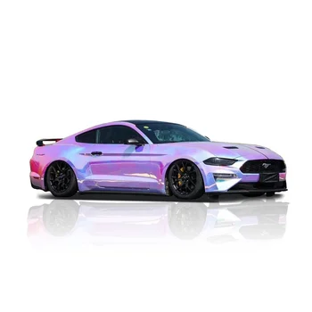 Chameleon holographic candy blue white purple auto vinyl car wrap film car wrap foil high glossy