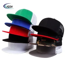 Fashion Men Baseball Cap Blank Mesh Camouflage Solid Color Hip Hop Hat Outdoor Sports Visor Snapback Hats Trucker Caps