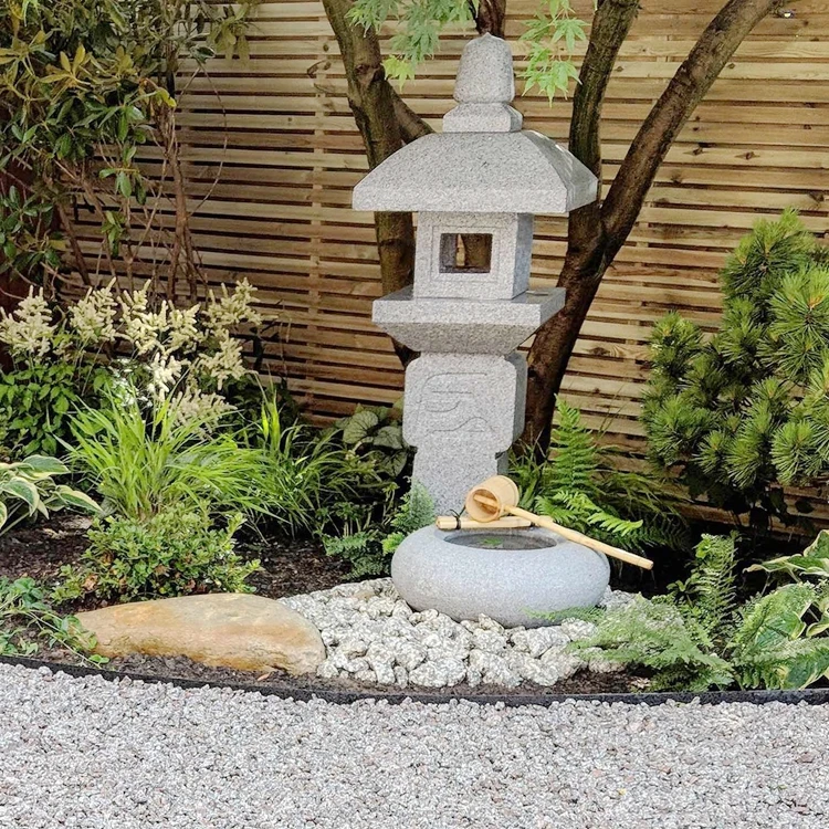 Japon Zen Bahçesi Açık Hava Granit El Yapımı Su Havuzu Tezibachi