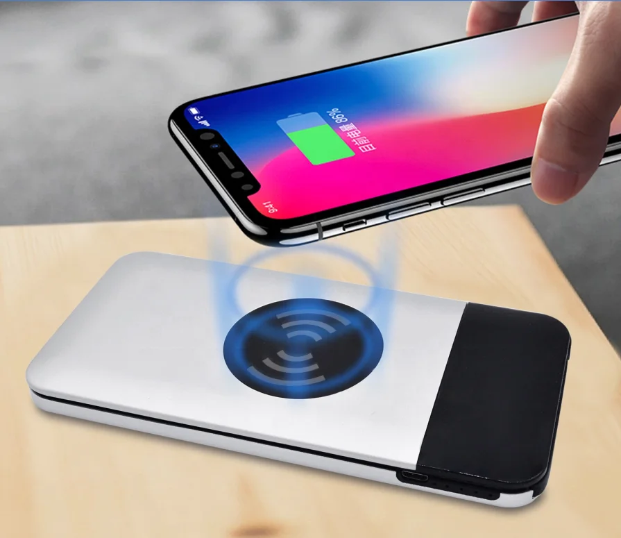 Alibabas Best Sellers Private Mold Multifunctional Ultra Slim Wireless Charger Portable Wireless Power Bank With LCD Digital