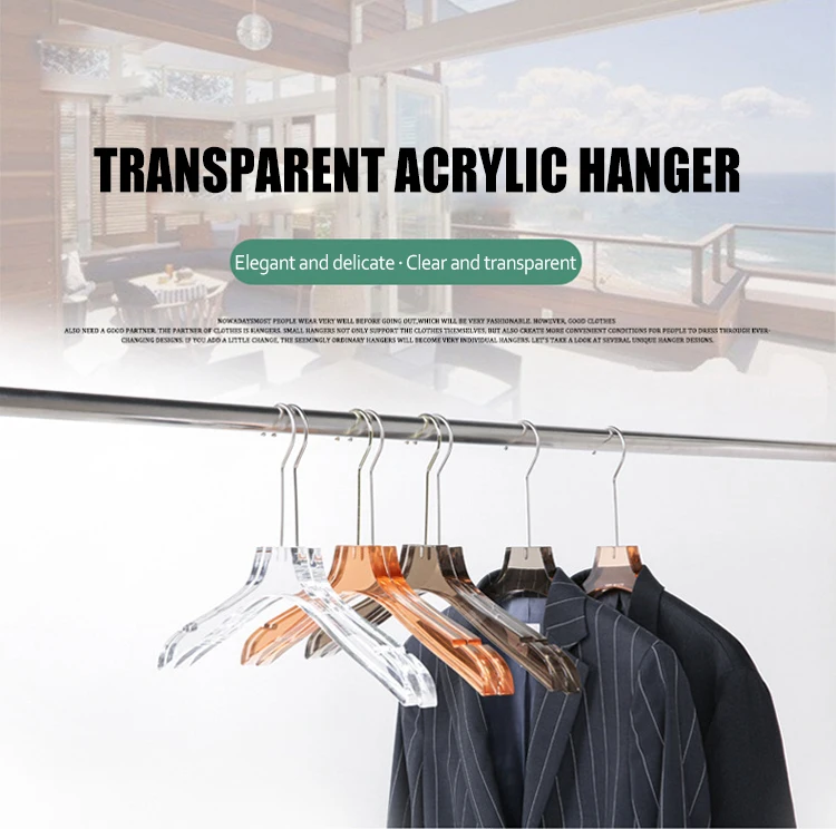 Acrylic Coat Hanger Factory Nonslip Clear Crystal Hanger Acrylic Acrylic Hangers For Clothes